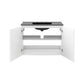 Modway Bryn Wall-Mount Bathroom Vanity 36 Inch White Black MDY-EEI-5779-WHI-BLK