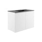 Modway Bryn Wall-Mount Bathroom Vanity, 36 Inch, White Black