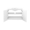 Modway Bryn Wall-Mount Bathroom Vanity 36 Inch White White MDY-EEI-5779-WHI-WHI