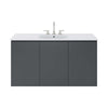 Modway Bryn Wall-Mount Bathroom Vanity 48 Inch Gray White MDY-EEI-5780-GRY-WHI