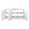 Modway Bryn Wall-Mount Bathroom Vanity 48 Inch White White MDY-EEI-5780-WHI-WHI