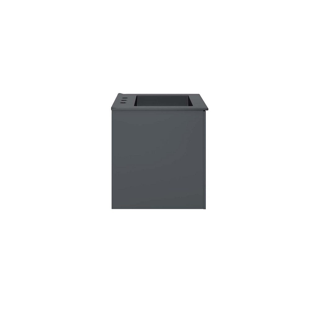 Modway Vitality 24’’ Bathroom Vanity 24 Inch Gray Black MDY-EEI-5782-GRY-BLK