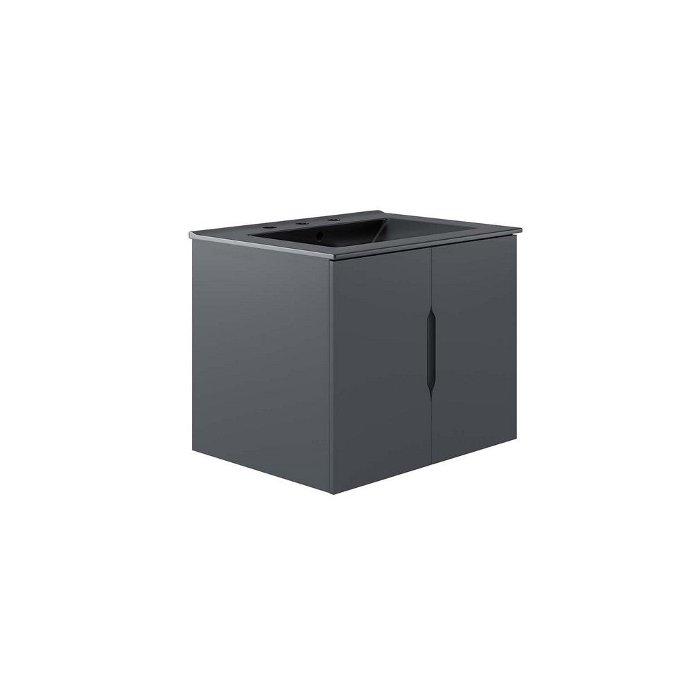 Modway Vitality 24" Bathroom Vanity, 24 Inch, Gray Black