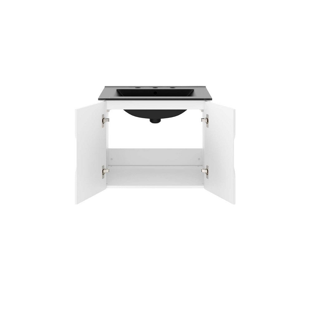 Modway Vitality 24’’ Bathroom Vanity 24 Inch White Black MDY-EEI-5782-WHI-BLK