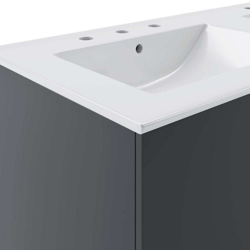 Modway Vitality 48’’ Double Sink Bathroom Vanity Gray White MDY-EEI-5785-GRY-WHI