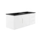 Modway Vitality 48" Double Sink Bathroom Vanity, White Black