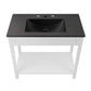 Modway Altura 36’’ MDF Ceramic and Particleboard Bathroom Vanity in White/Black MDY-EEI-5799-WHI-BLK