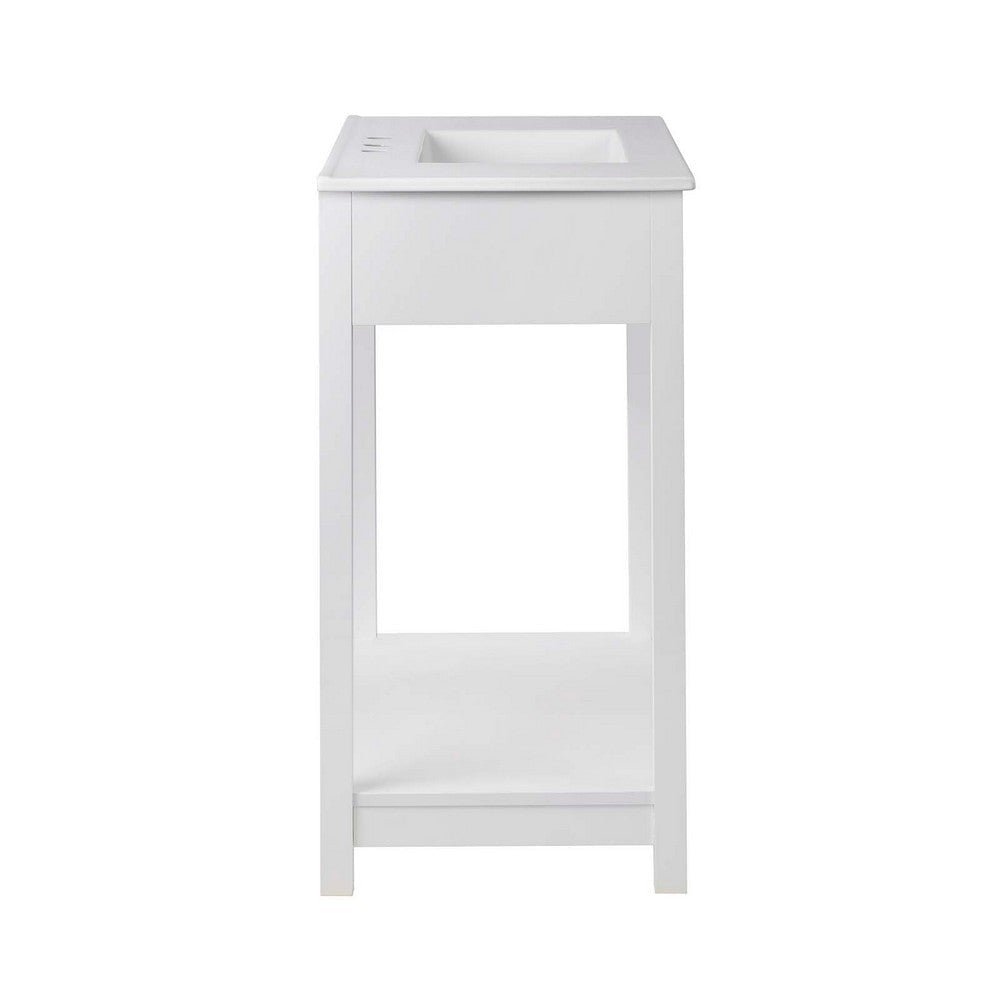 Modway Altura 36’’ MDF Ceramic and Particleboard Bathroom Vanity in White MDY-EEI-5799-WHI-WHI