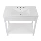 Modway Altura 36’’ MDF Ceramic and Particleboard Bathroom Vanity in White MDY-EEI-5799-WHI-WHI