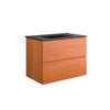 Modway Scenic Wall-Mount Bathroom Vanity Cabinet-with Ceramic Sink, 30 Inch, Cherry Black