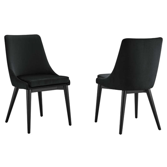 Modway Viscount Dining Chair, Set of 2, Black