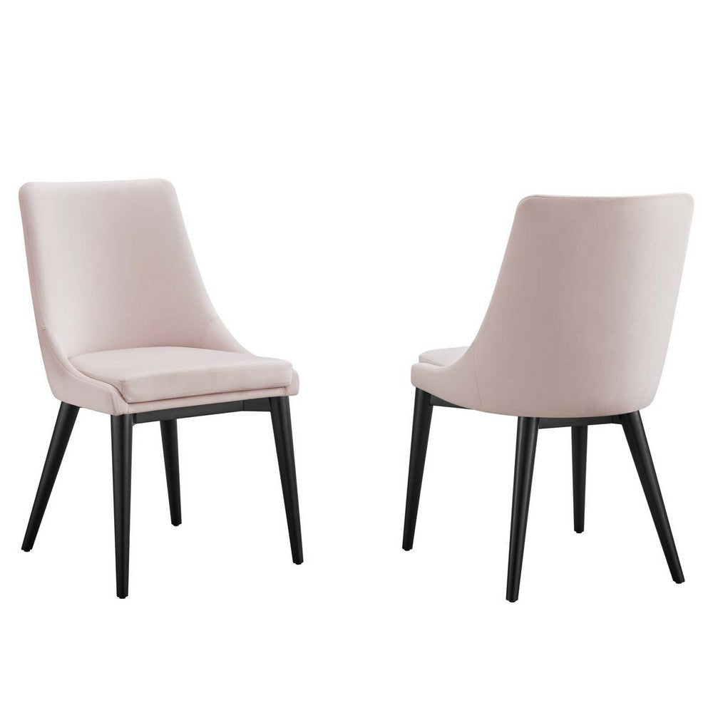 Modway Viscount Dining Chair, Set of 2, Pink