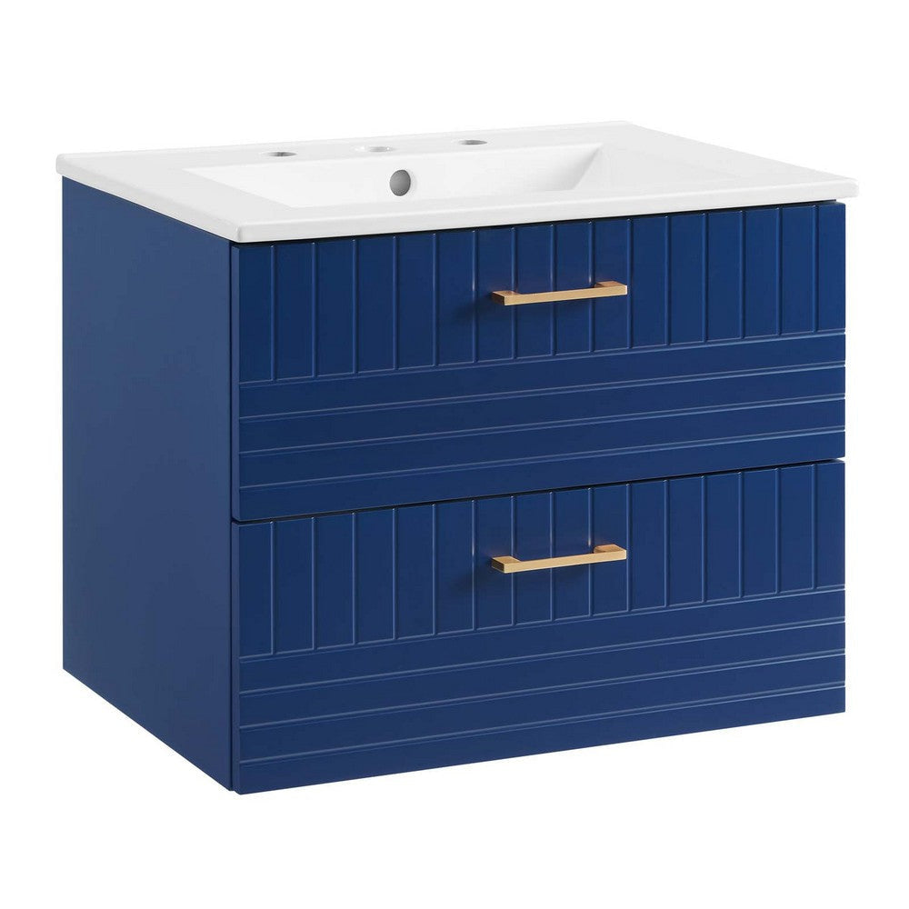 Modway Daybreak Bathroom Vanity, 24" with White Sink, Blue