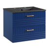 Modway Daybreak Bathroom Vanity, 24" with Black Sink, Blue