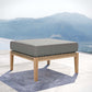 Clearwater Outdoor Patio Teak Wood Ottoman - No Shipping Charges MDY-EEI-5854-GRY-GPH