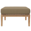 Modway Clearwater Outdoor Patio Teak Wood Ottoman in Gray Light Brown MDY-EEI-5854-GRY-LBR