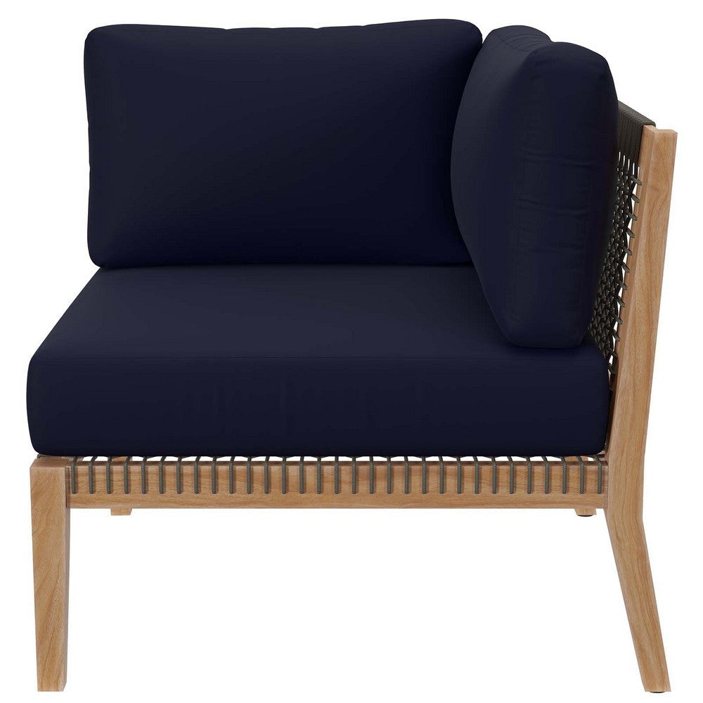 Modway Clearwater Corner Chair Gray Navy MDY-EEI-5855-GRY-NAV