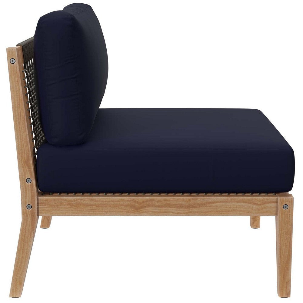 Modway Clearwater Armless Chair Gray Navy MDY-EEI-5856-GRY-NAV