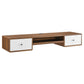 Modway Transmit Mid-Century Modern Wall-Mount Computer Walnut White, 60" Office Desk