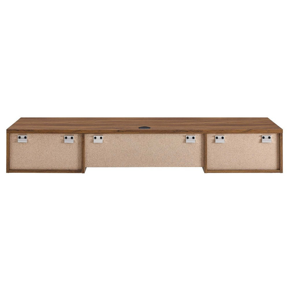 Modway Render Mid-Century Modern Wall Mount Office Desk Walnut MDY-EEI-5865-WAL