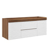 Modway Render 48" Single Sink Compatible (Not Included) Bathroom Vanity Cabinet in White Walnut