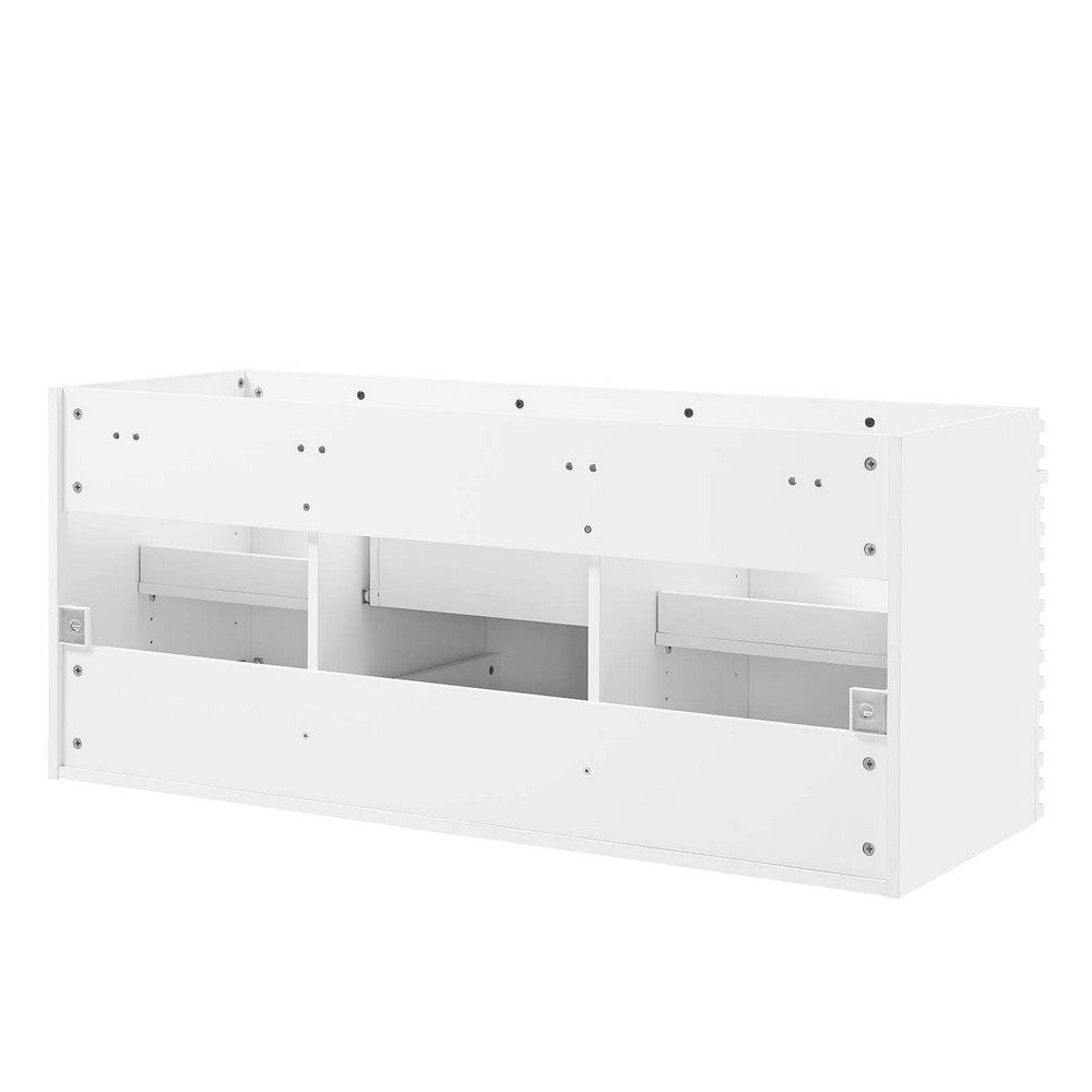 Modway Render 48’’ Wall-Mount Bathroom Vanity Cabinet in White Basin Not Included Double Sink MDY-EEI-5867-WHI