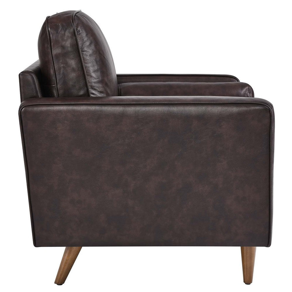 Valour Leather Armchair - No Shipping Charges MDY-EEI-5869-BRN