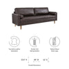 Modway Valour 88’’ Sofa Brown MDY-EEI-5871-BRN