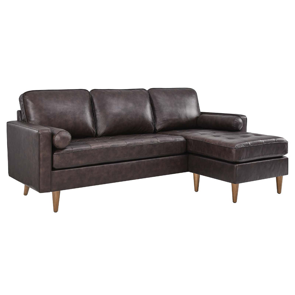 Modway Valour Sectional, 78" Sofa, Brown