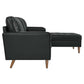 Modway Valour Sectional 98’’ Sofa Black MDY-EEI-5873-BLK