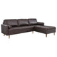 Modway Valour Sectional, 98" Sofa, Brown