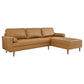 Modway Valour Sectional, 98" Sofa, Tan