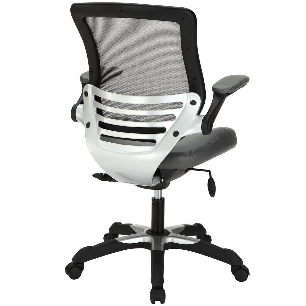 Gray Edge Vinyl Office Chair - No Shipping Charges MDY-EEI-595-GRY