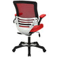 Red Edge Vinyl Office Chair - No Shipping Charges MDY-EEI-595-RED