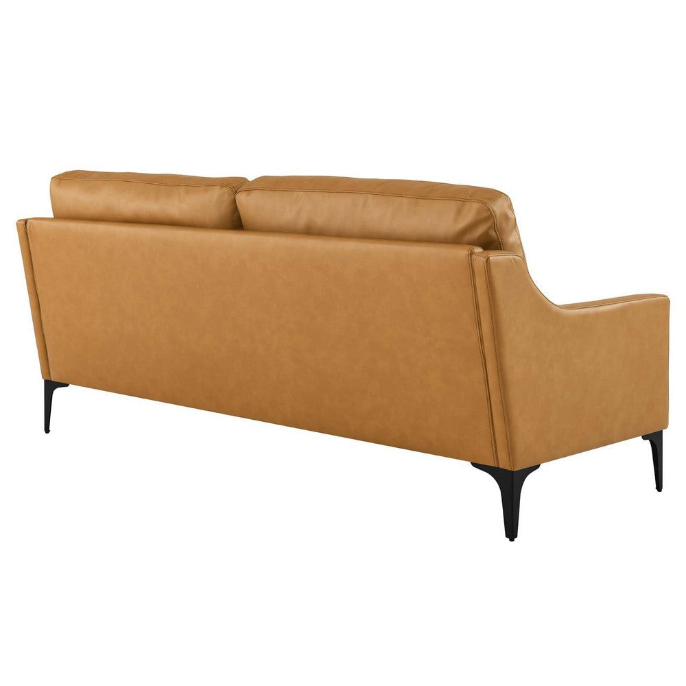 Modway Corland Upholstered Leather Sofa Tan MDY-EEI-6018-TAN