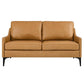 Corland Leather Loveseat - No Shipping Charges MDY-EEI-6020-BRN