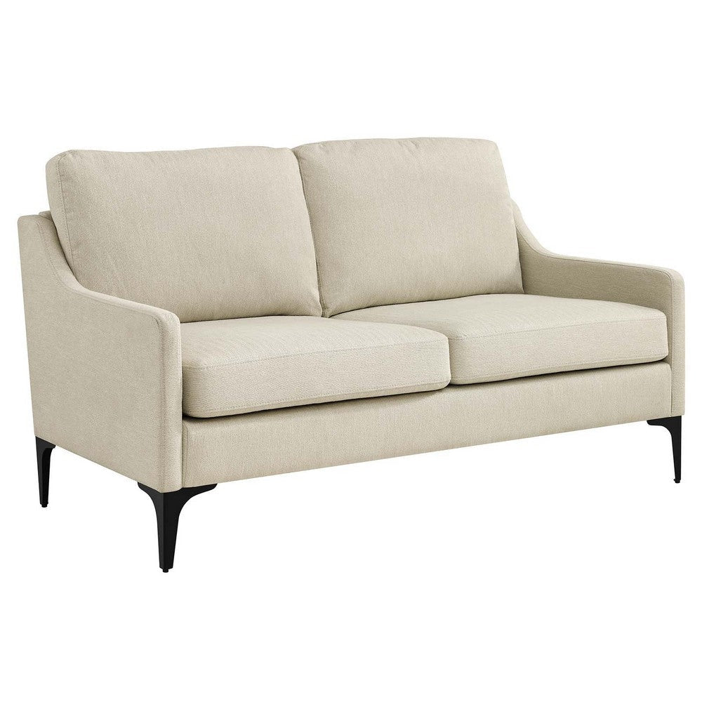 Corland Upholstered Fabric Loveseat - No Shipping Charges MDY-EEI-6021-BEI