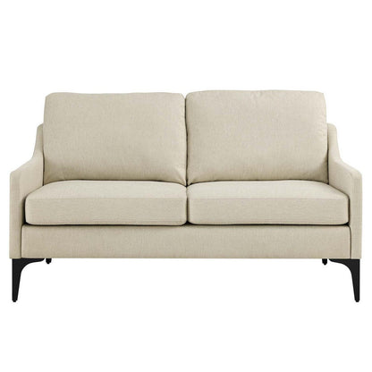 Modway Corland Upholstered Fabric, Loveseat, Beige