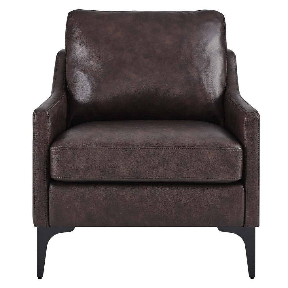 Corland Leather Armchair - No Shipping Charges MDY-EEI-6022-BRN