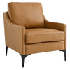 Modway Corland Upholstered Leather, Armchair, Tan