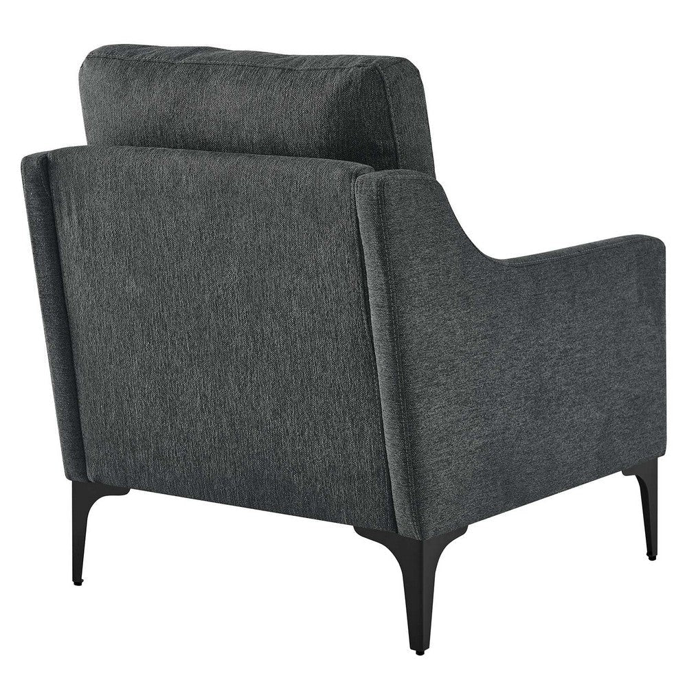 Modway Corland Upholstered Fabric Armchair Charcoal MDY-EEI-6023-CHA