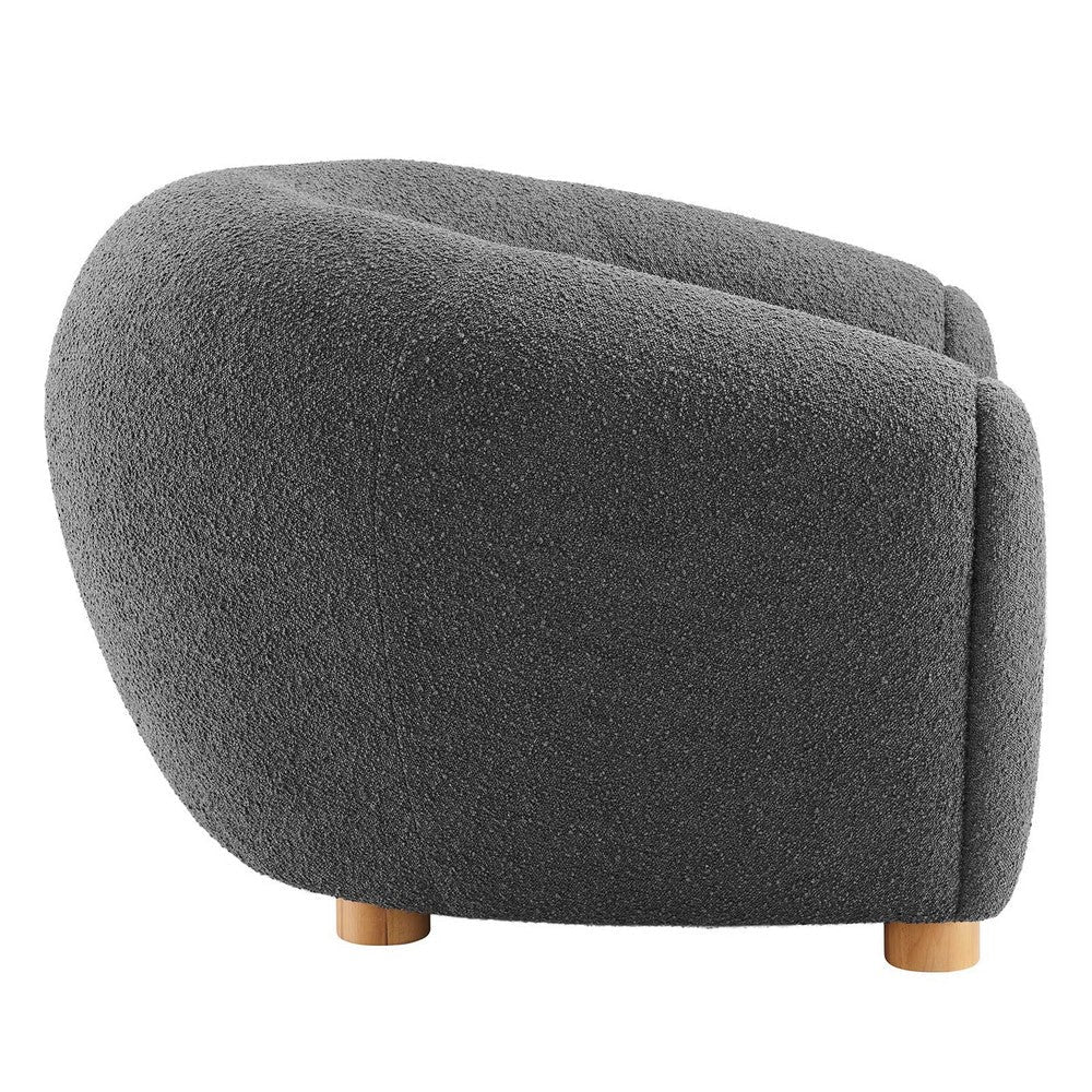 Modway Abundant Boucle Upholstered Fabric Armchair in Gray Finish EEI-6025-GRY MDY-EEI-6025-GRY