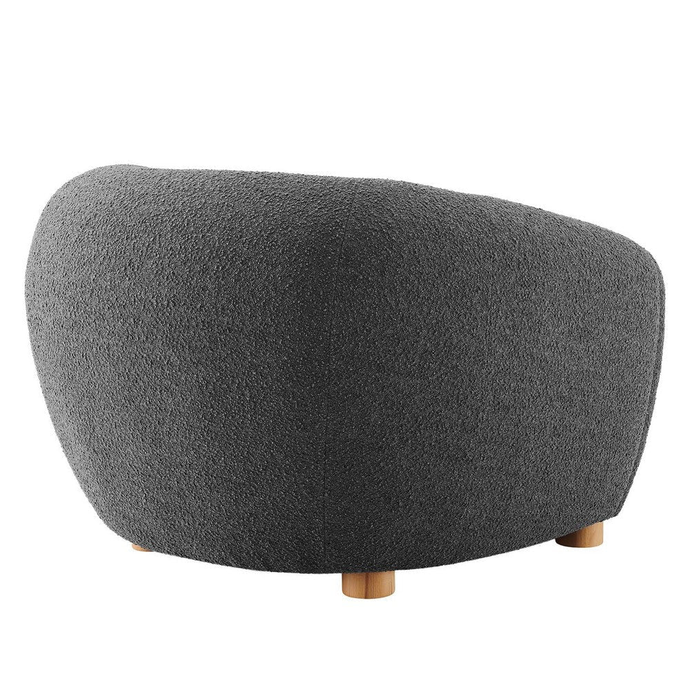 Modway Abundant Boucle Upholstered Fabric Armchair in Gray Finish EEI-6025-GRY MDY-EEI-6025-GRY