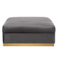 Modway Sanguine Channel Tufted Performance Velvet Modular Sectional Sofa Ottoman Gray MDY-EEI-6036-GRY