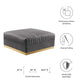 Sanguine Channel Tufted Performance Velvet Modular Sectional Sofa Ottoman - No Shipping Charges MDY-EEI-6036-DUS