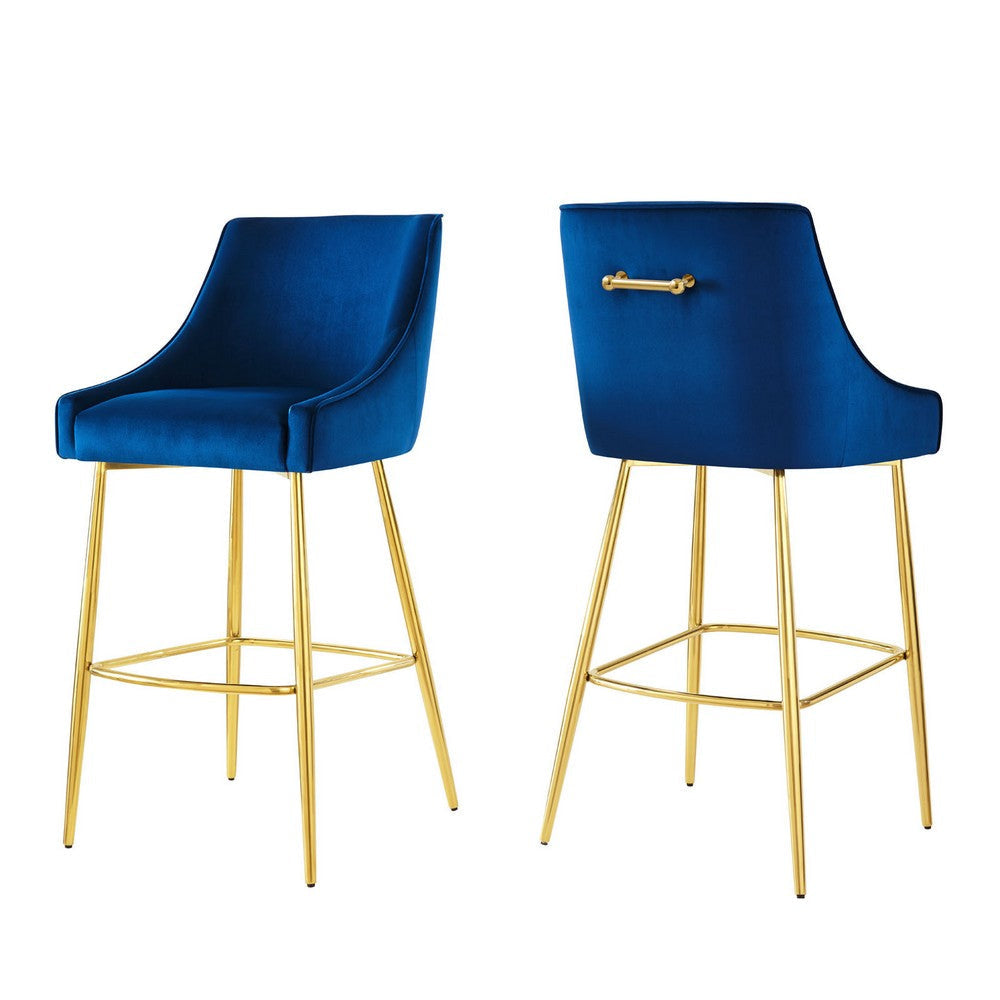 Modway Discern 2, Two Bar Stools, Navy