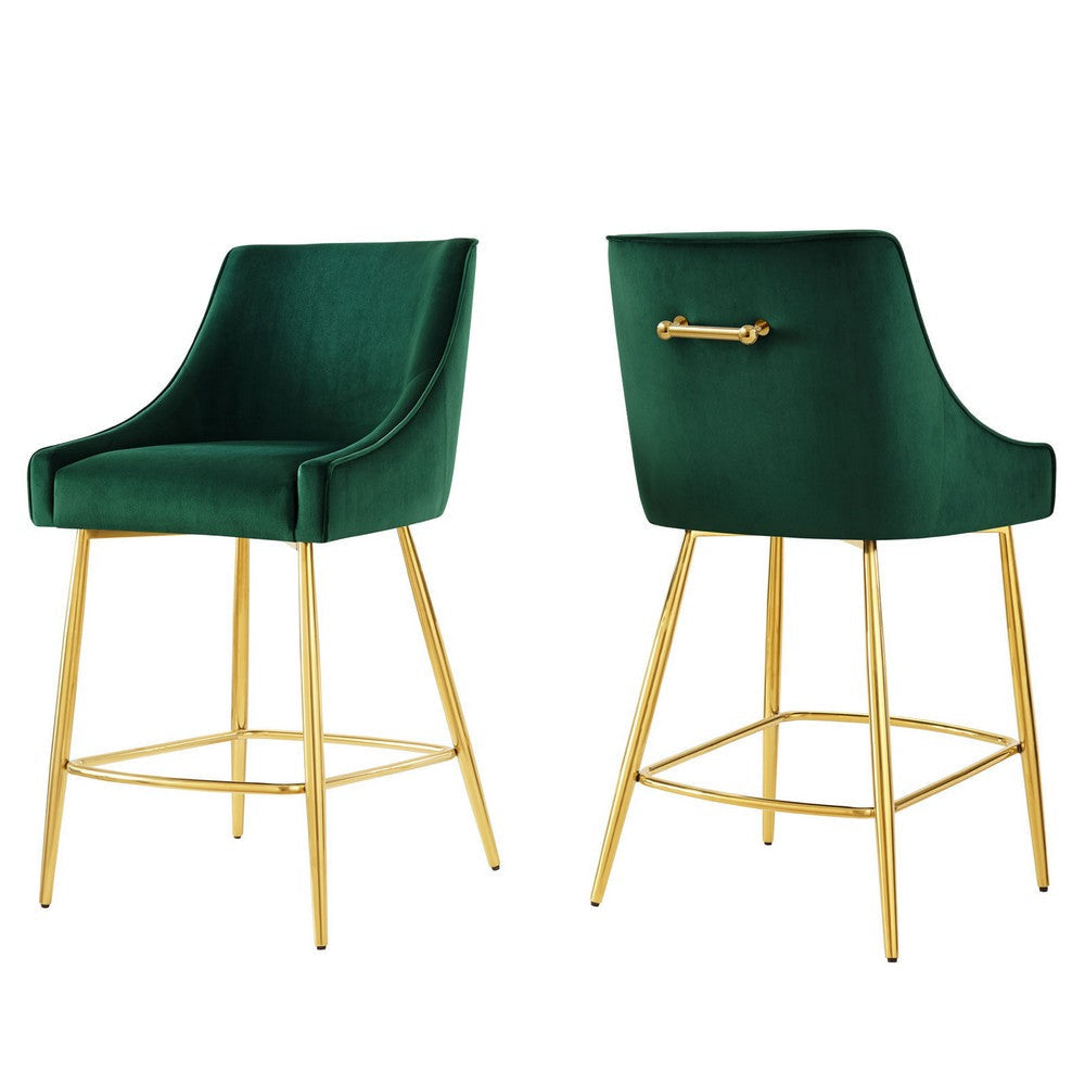 Modway Discern 2, Two Counter Stools, Green