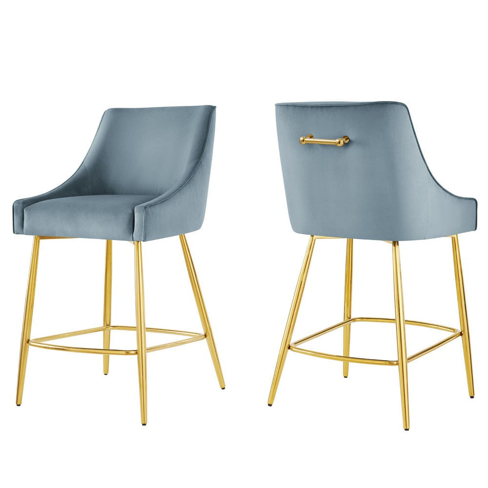 Modway Discern 2, Two Counter Stools, Light Blue