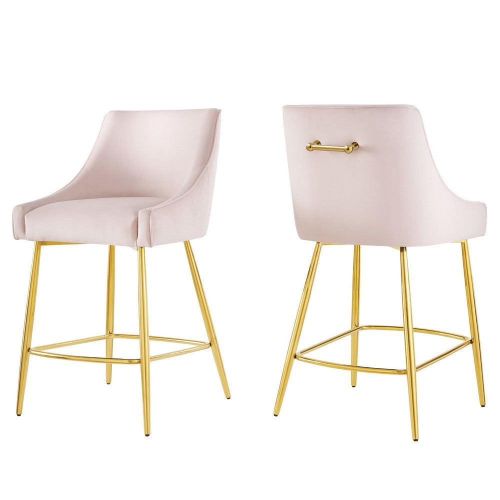 Modway Discern 2, Two Counter Stools, Pink