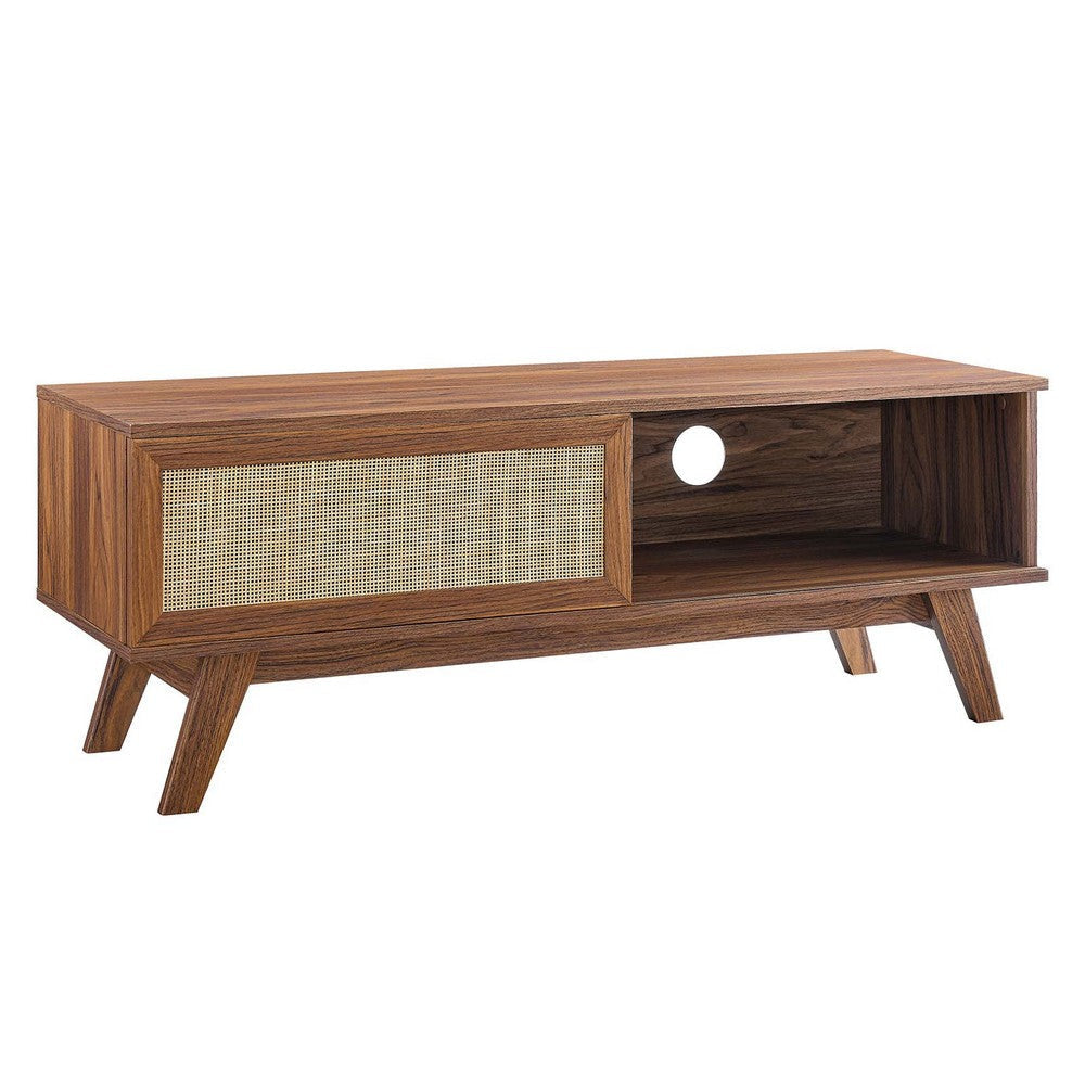 Soma Modern Rattan, 47" Media Stand In Walnut By Modway